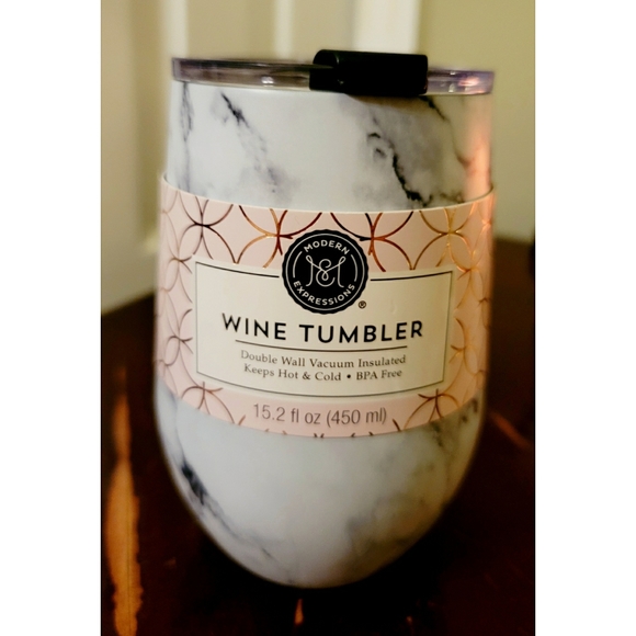 🖤🖤🖤 Insulated Marble Wine Tumbler - Picture 2 of 3